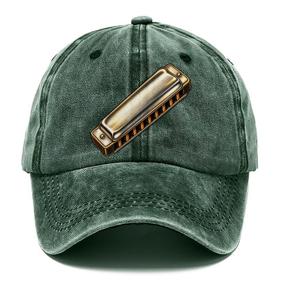 Chrome Harmonica Upright Angle Pastimes Companions Classic Cap – Forest Mist