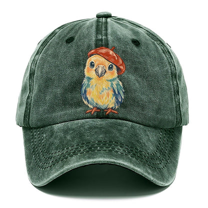 Chick in Red Beret Classic Cap – Forest Mist