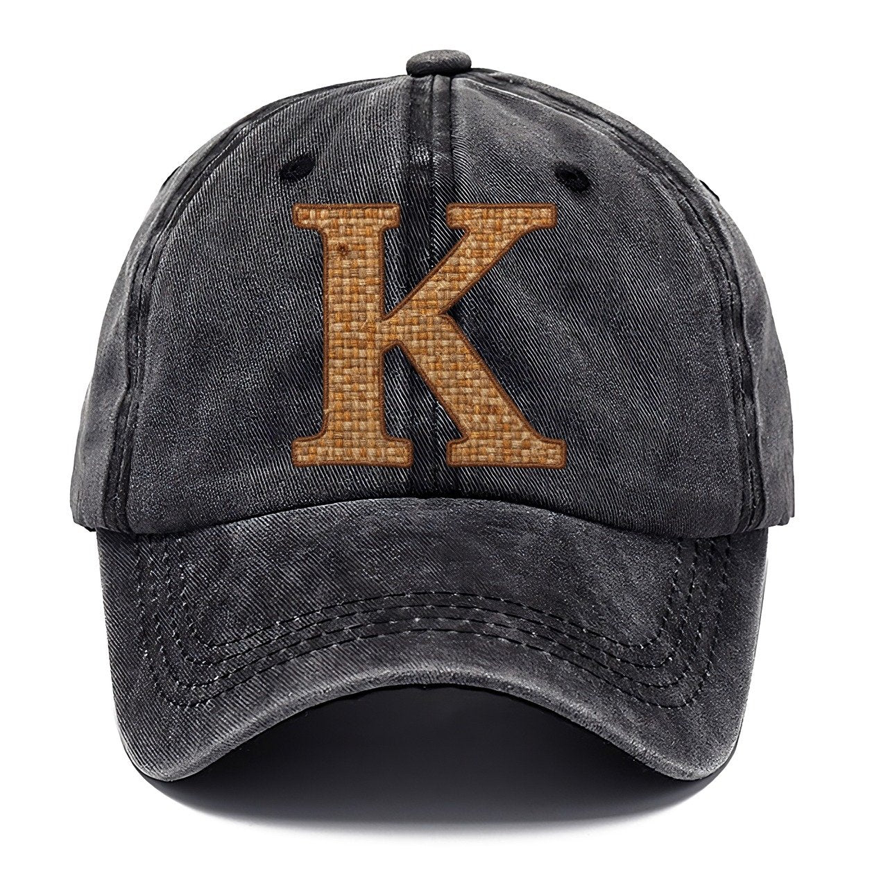 Woven Tweed K Monogram Classic Cap – Graphite