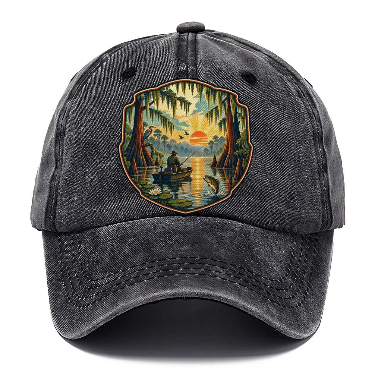 Bayou Cypress Still Water Fishing Club Classic Cap – Graphite