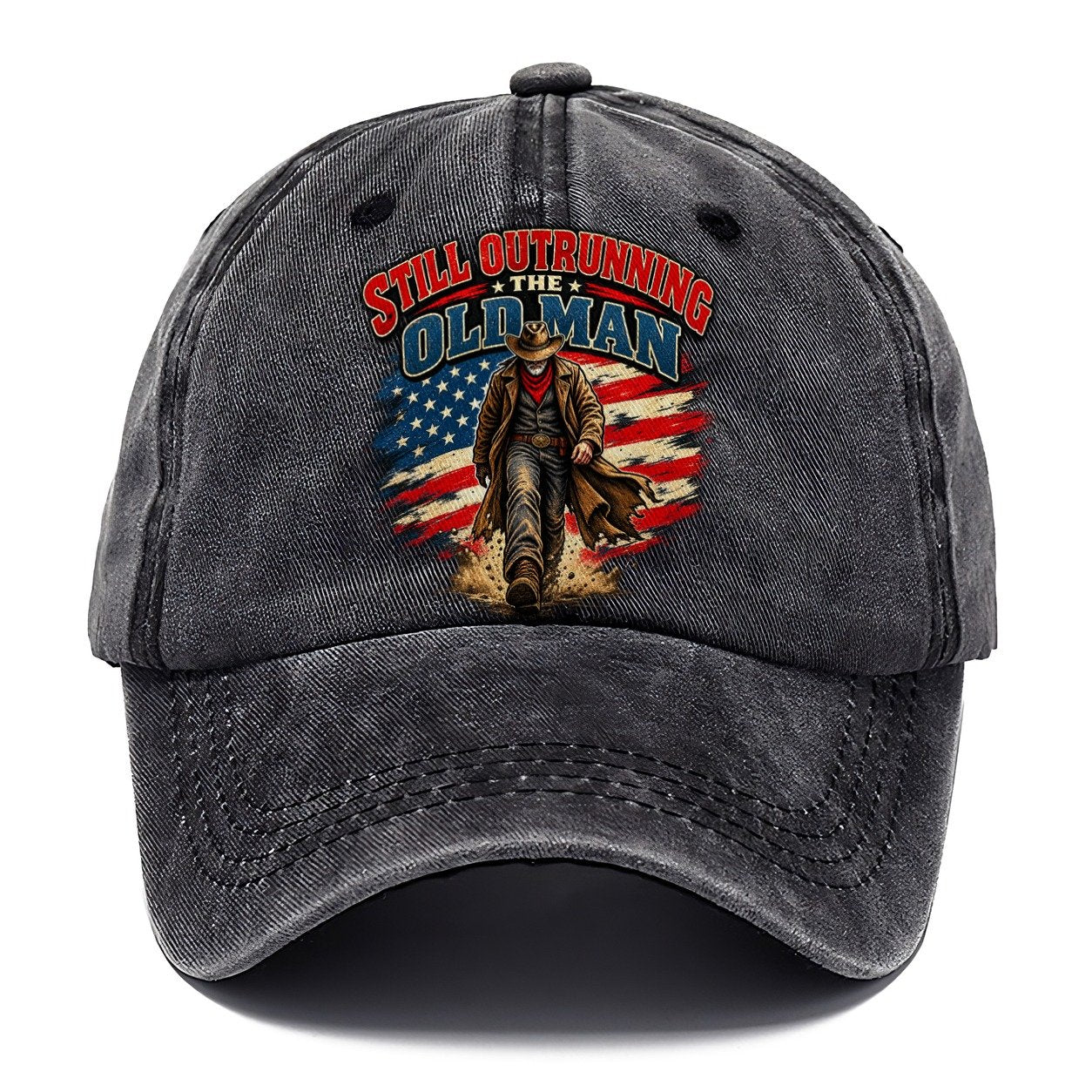 Still Outrunning The Old Man Old Man Strong Classic Cap – Graphite
