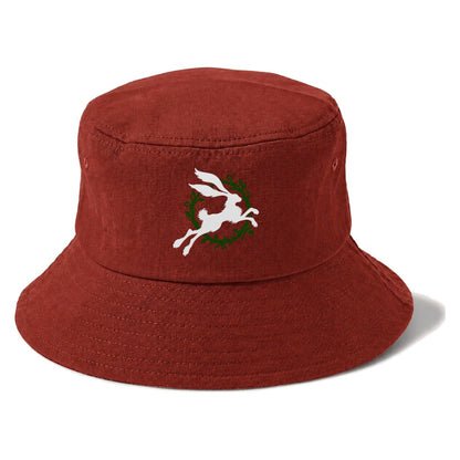 Celtic Hare Familiar Bucket Hat – Red
