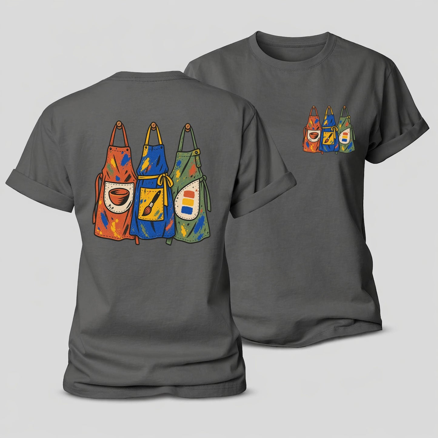 Class Apron Row Clay Color Makers Women's Cotton T-Shirt – Grey