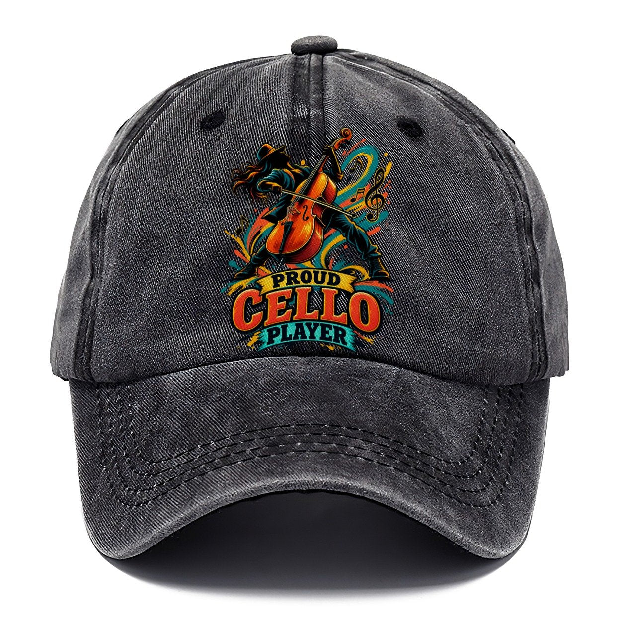Proud Cello Player Music Instruments Classic Cap – Graphite