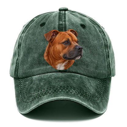 Staffy Red Velvet Profile Pastimes Companions Classic Cap – Forest Mist