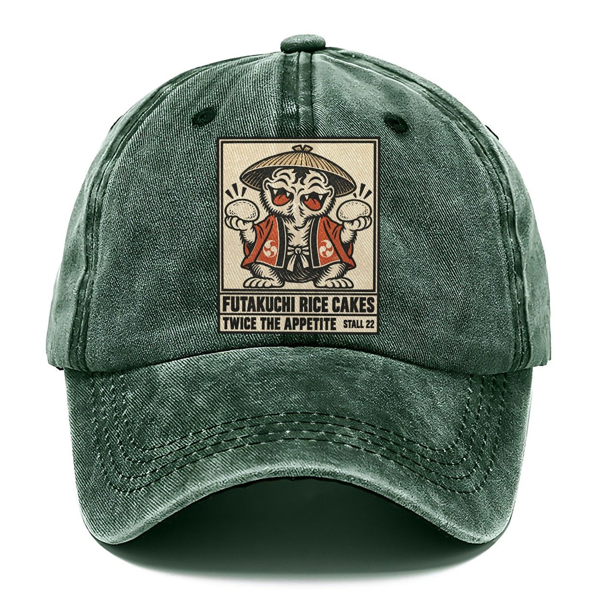 Futakuchi Rice Cakes Yokai Night Market Classic Cap – Forest Mist
