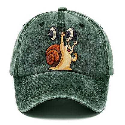 Snail Slow Gains Animal Lifters Classic Cap – Forest Mist