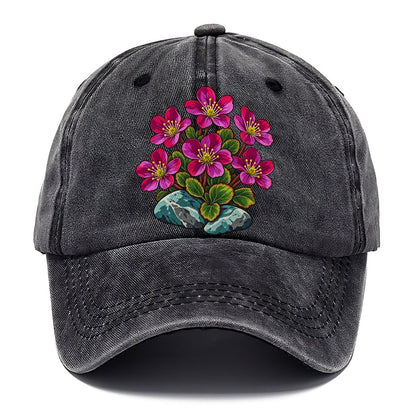 Nunavut Purple Saxifrage Canada Cultural Icons Classic Cap – Graphite