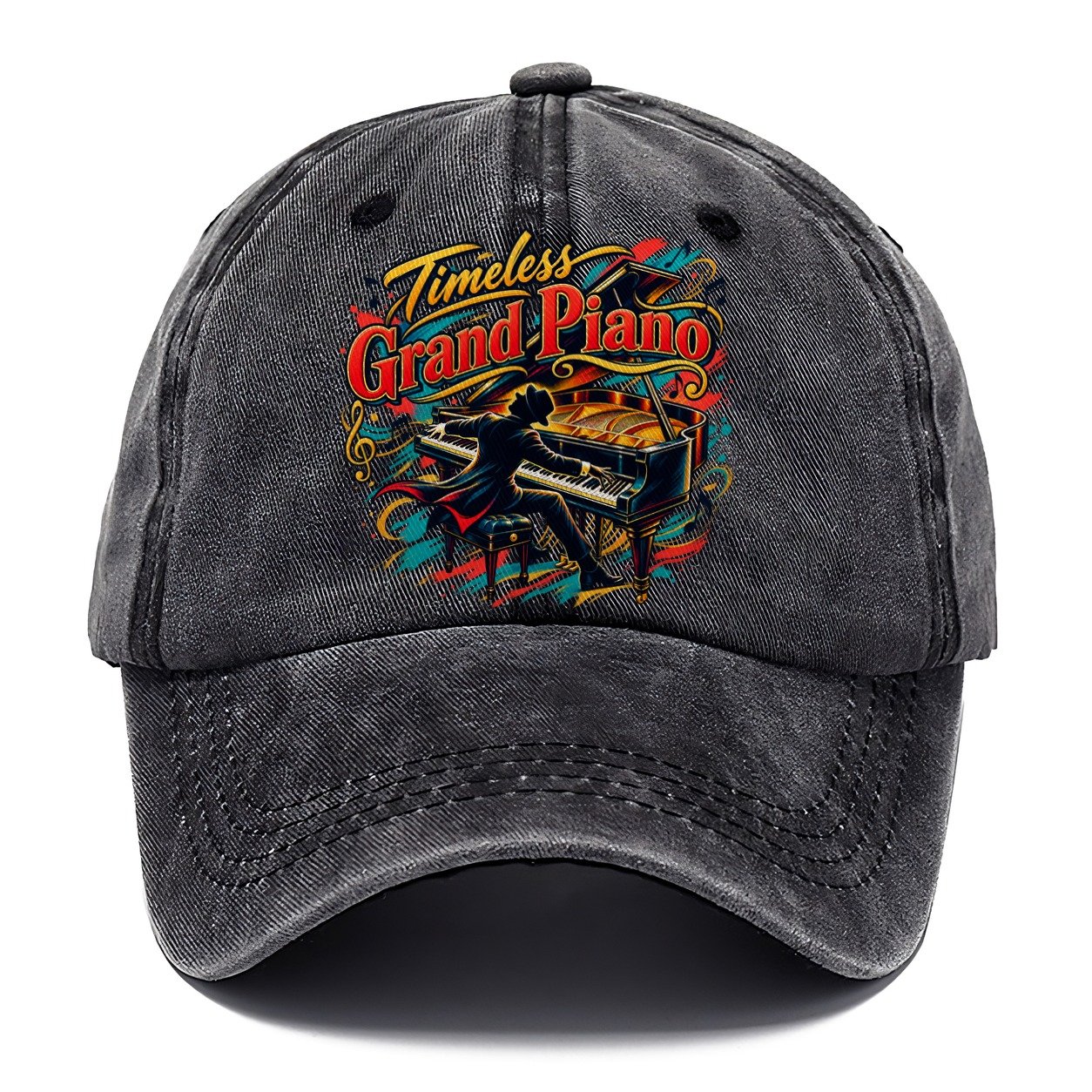 Timeless Grand Piano Music Instruments Classic Cap – Graphite