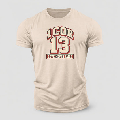 Corinthians 13 Varsity Chapel Varsity Cotton T-Shirt – Sand