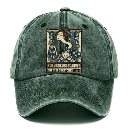 Rokurokubi Scarves Yokai Night Market Classic Cap – Forest Mist