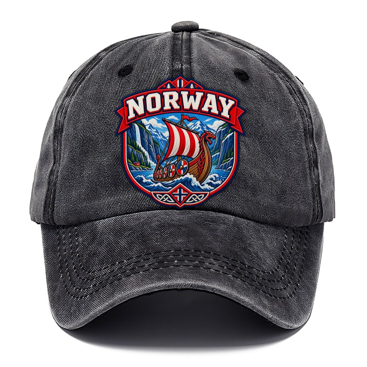 Norway Retro Badge Country Logos Classic Cap – Graphite