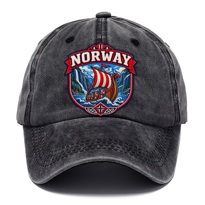 Norway Retro Badge Country Logos Classic Cap – Graphite
