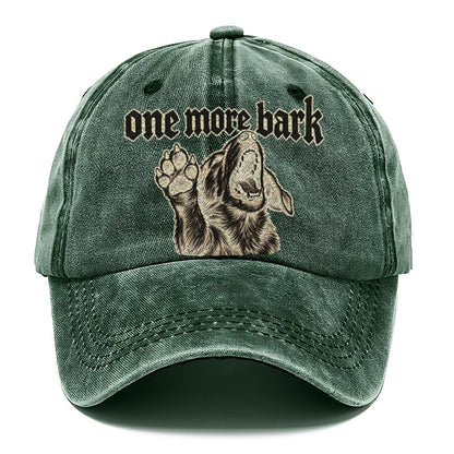 A Dog Head Mid Howl With One Front Paw Raised To The Viewer Bark For Me Classic Cap – Forest Mist