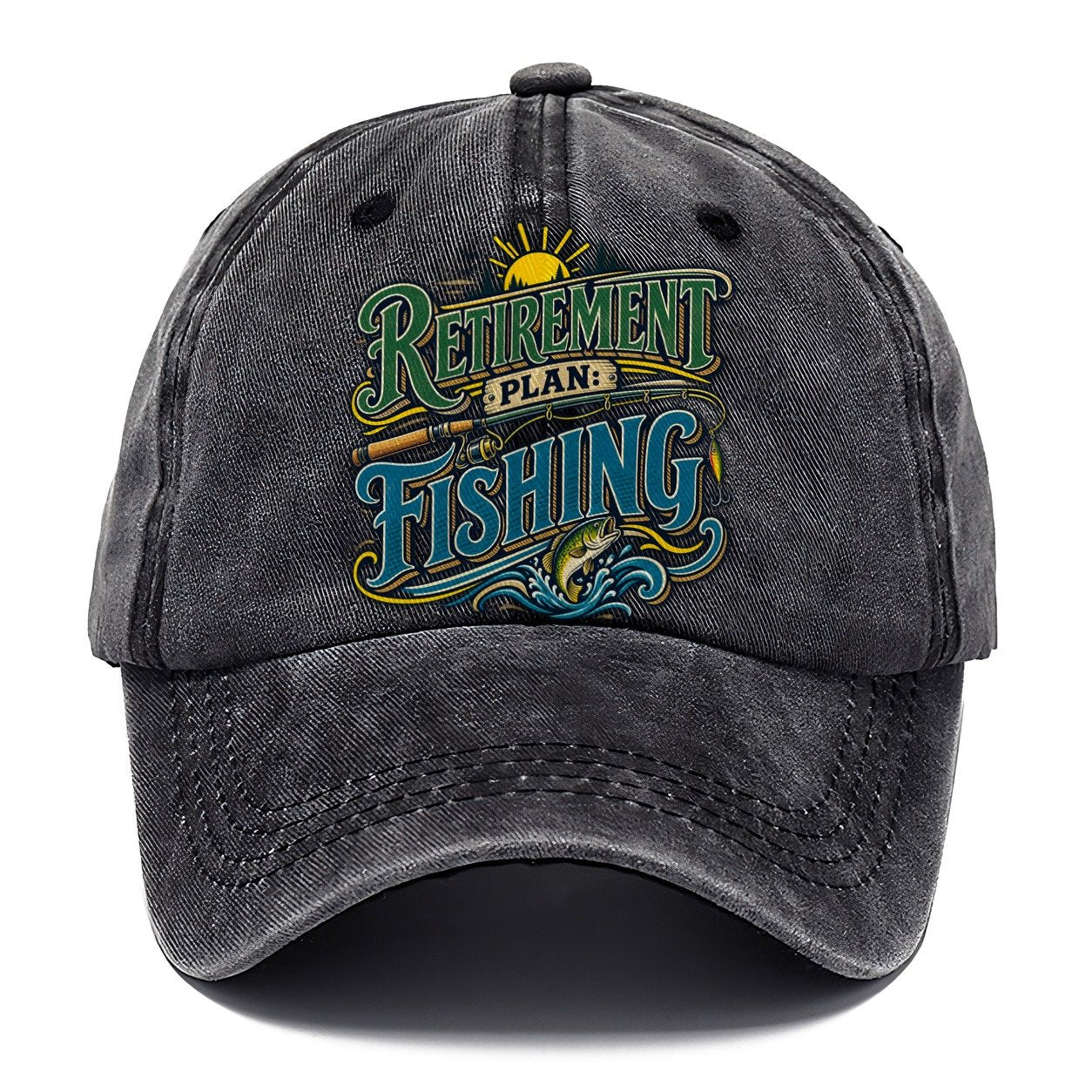 Retirement Plan Fishing Retired Living Classic Cap – Graphite