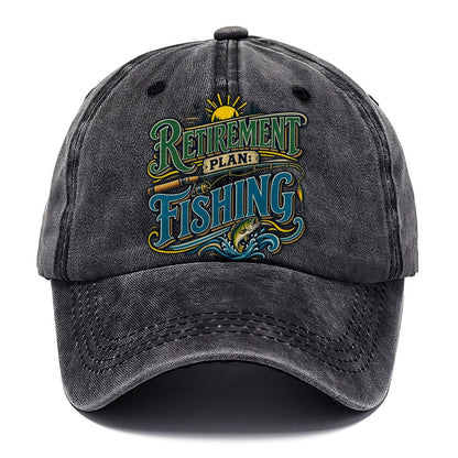 Retirement Plan Fishing Retired Living Classic Cap – Graphite