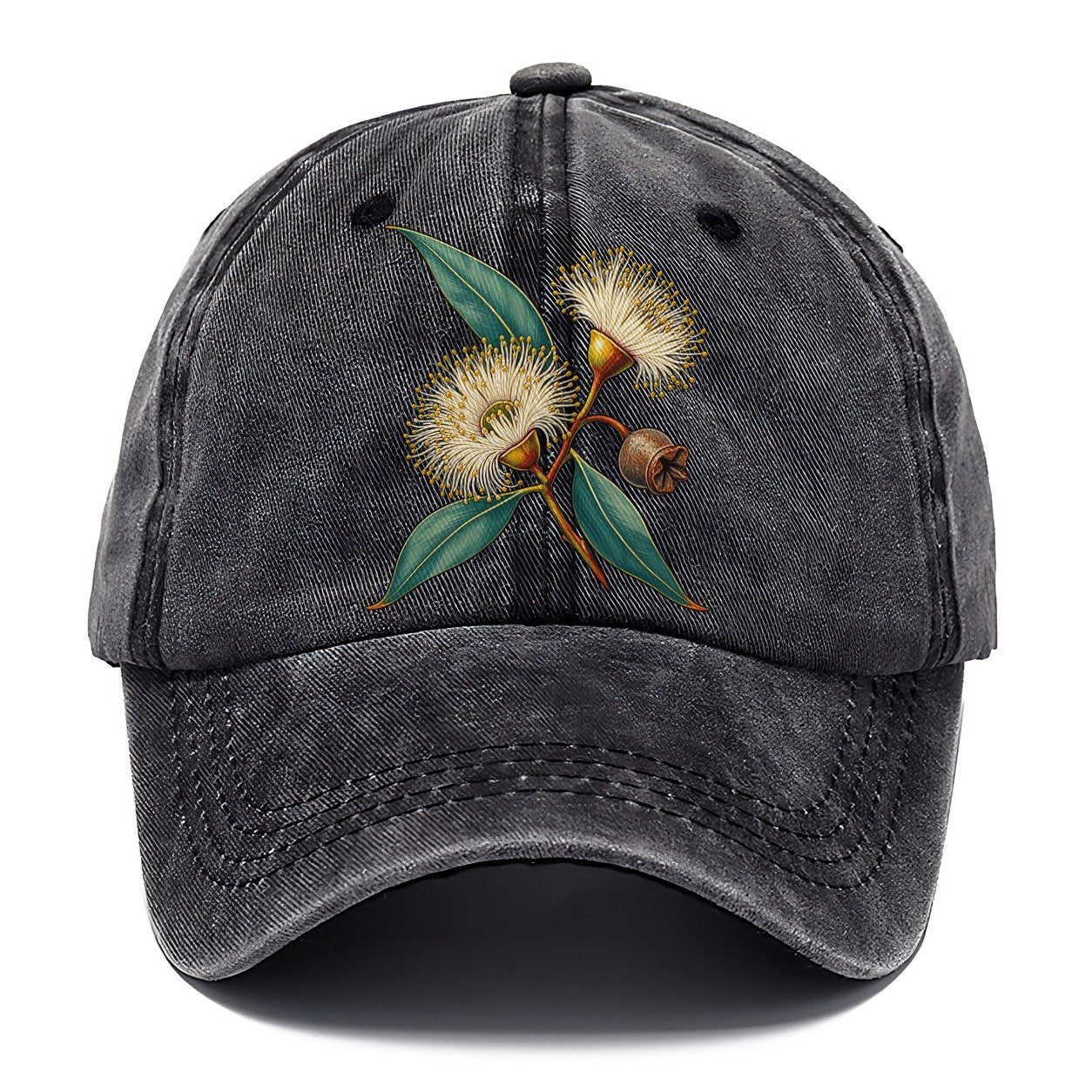 Tasmania Blue Gum Blossom And Capsule Australia Cultural Icons Classic Cap – Graphite
