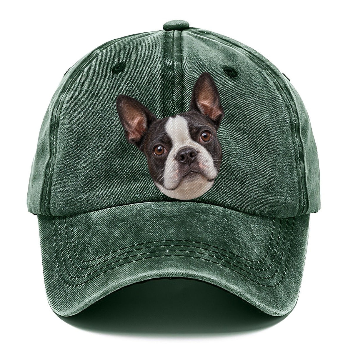 Boston Terrier Curious Lean Everyday Originals Classic Cap – Forest Mist