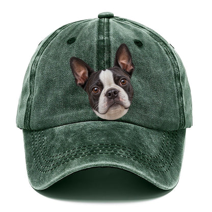 Boston Terrier Curious Lean Everyday Originals Classic Cap – Forest Mist