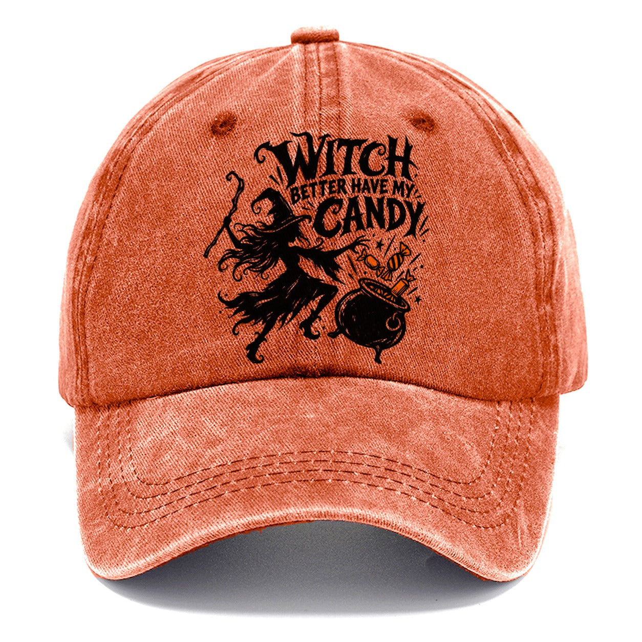 Witch Better Have My Candy Slogan Witch Magic Classic Cap – Terracotta Clay