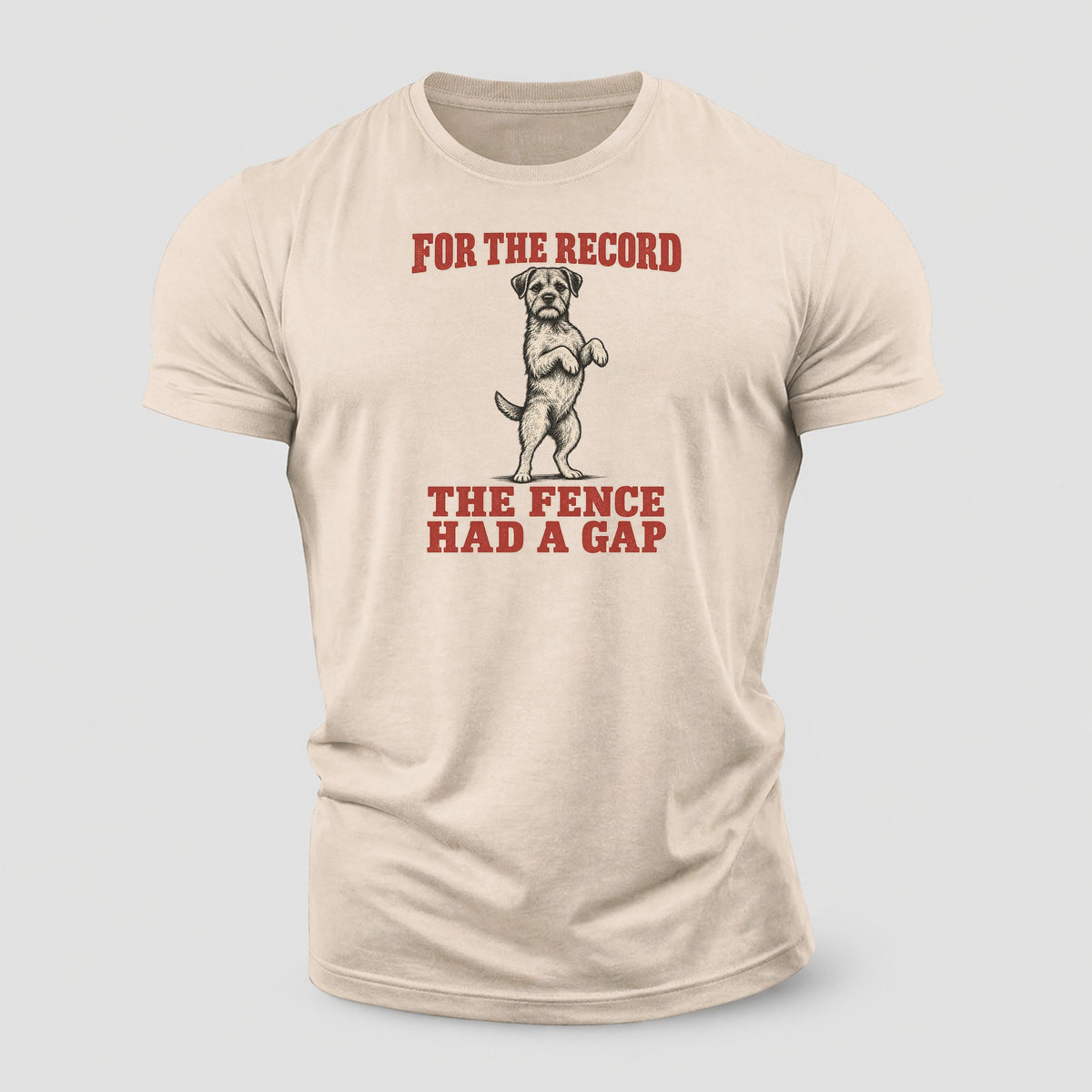 Border Terrier Dog Declarations Cotton T-Shirt – Sand