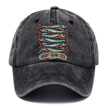 Anchovy Column Stack Fishing Club Classic Cap – Graphite