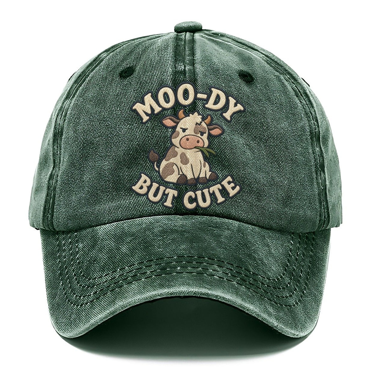 Cow Animal Puns Classic Cap – Forest Mist