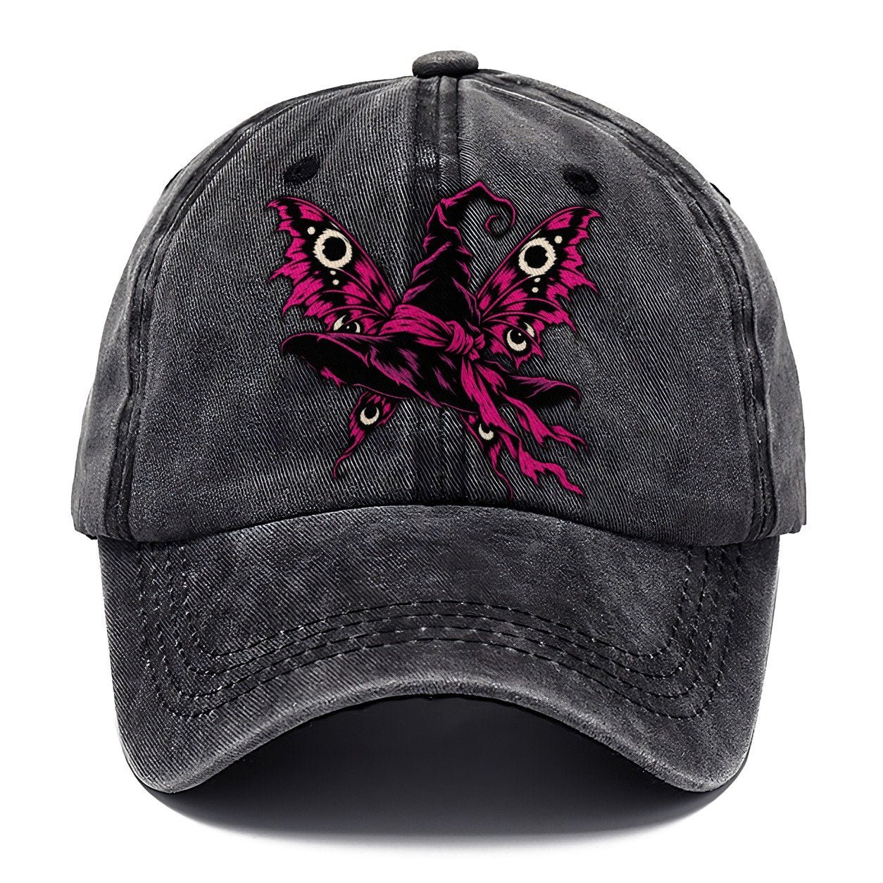 Moth Winged Witch Hat Witch Magic Classic Cap – Graphite