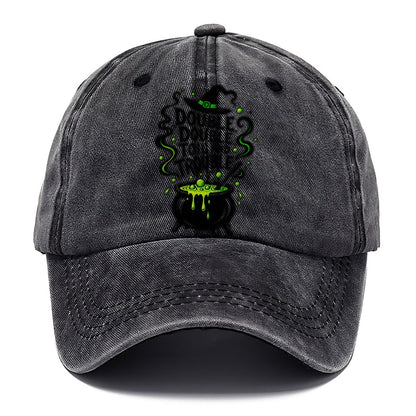 Double Double Toil And Trouble Slogan Witch Magic Classic Cap – Graphite