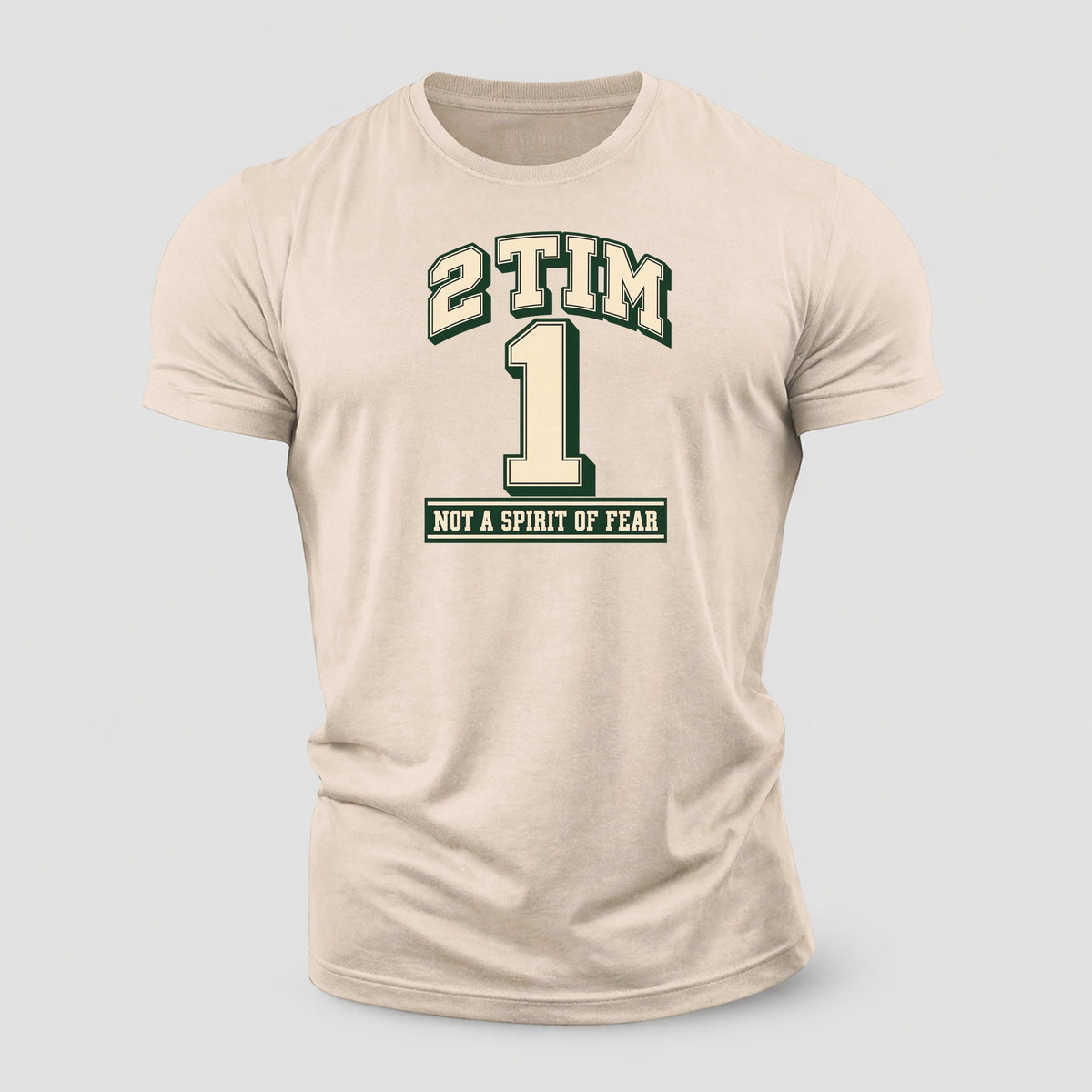 Timothy 1 Varsity Chapel Varsity Cotton T-Shirt – Sand