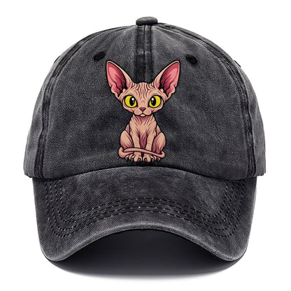 Sphynx Sitting Wrapped Peeking Cats Classic Cap – Graphite