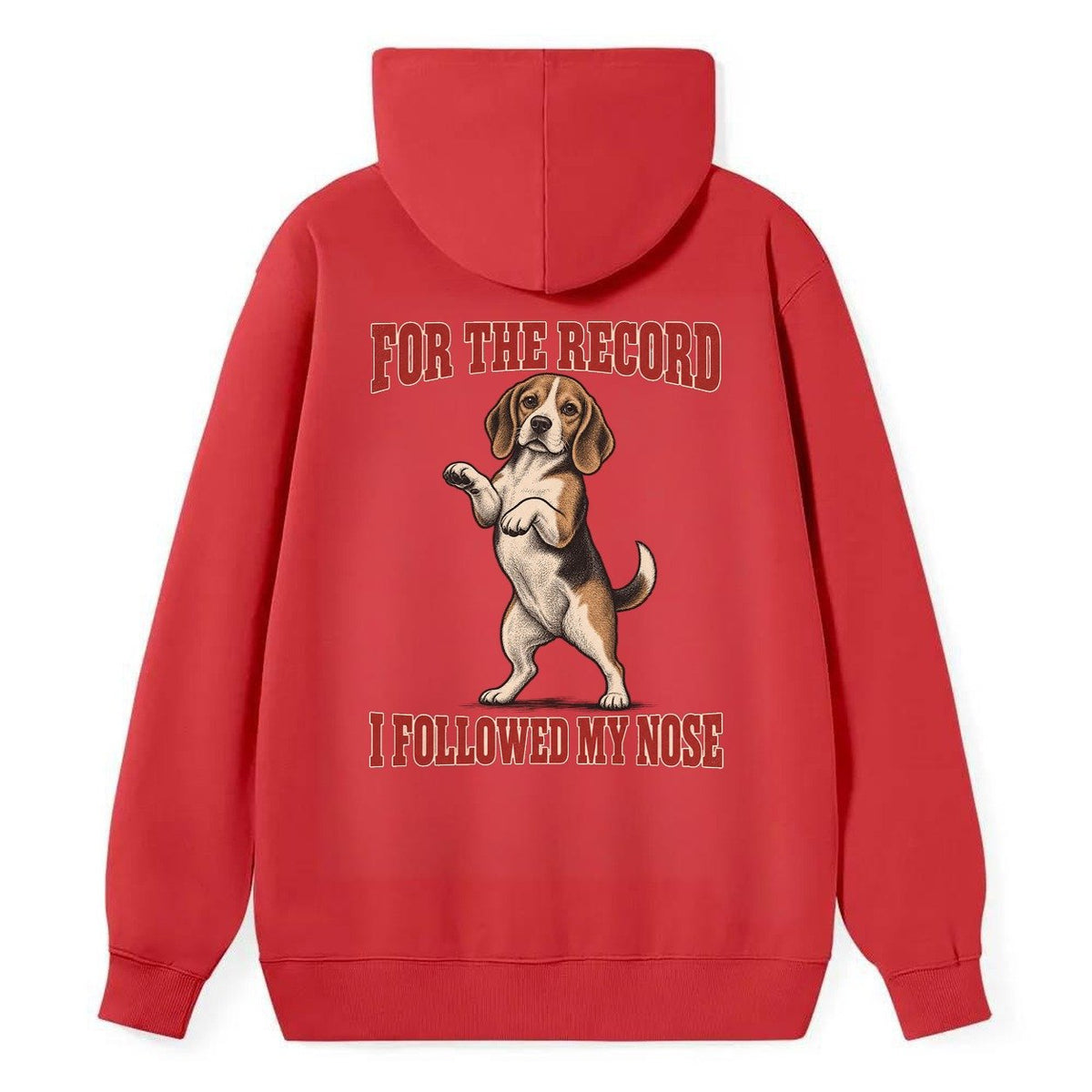 Beagle Dog Declarations Classic Pullover Hoodie – Red