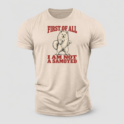 American Eskimo Dog Dog Declarations Cotton T-Shirt – Sand