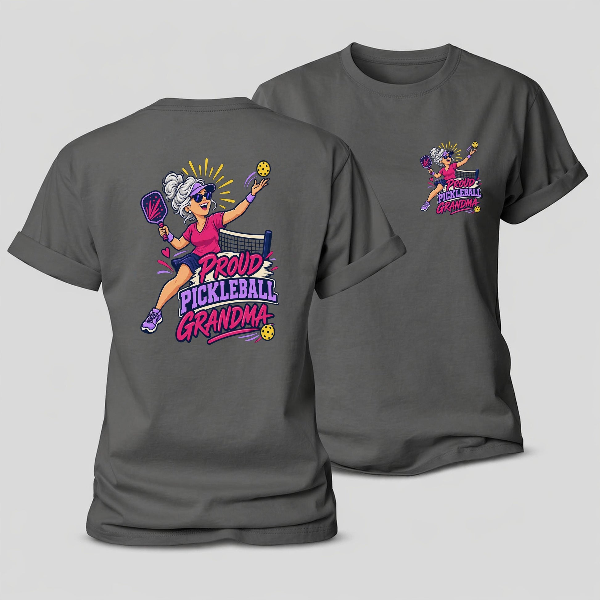 Proud Pickleball Grandma Pickleball Life Women's Cotton T-Shirt – Grey