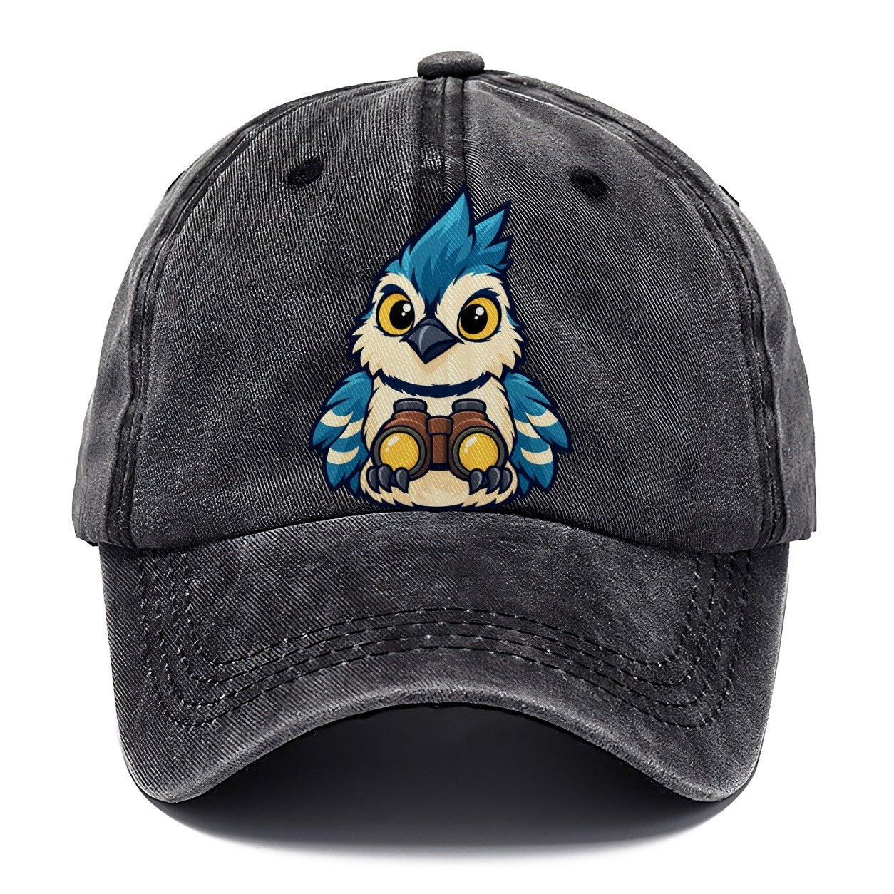 Jay With Binoculars Birdwatching Classic Cap – Graphite