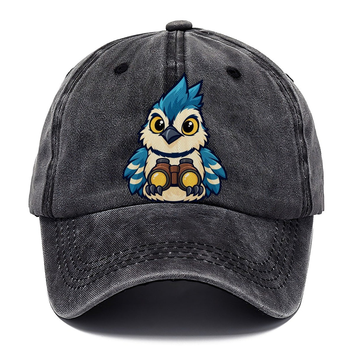 Jay With Binoculars Birdwatching Classic Cap – Graphite