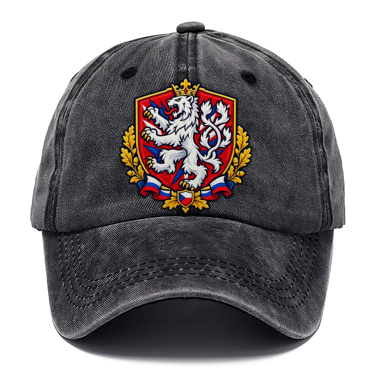 Czech Republic Heraldic Crest Country Logos Classic Cap – Graphite