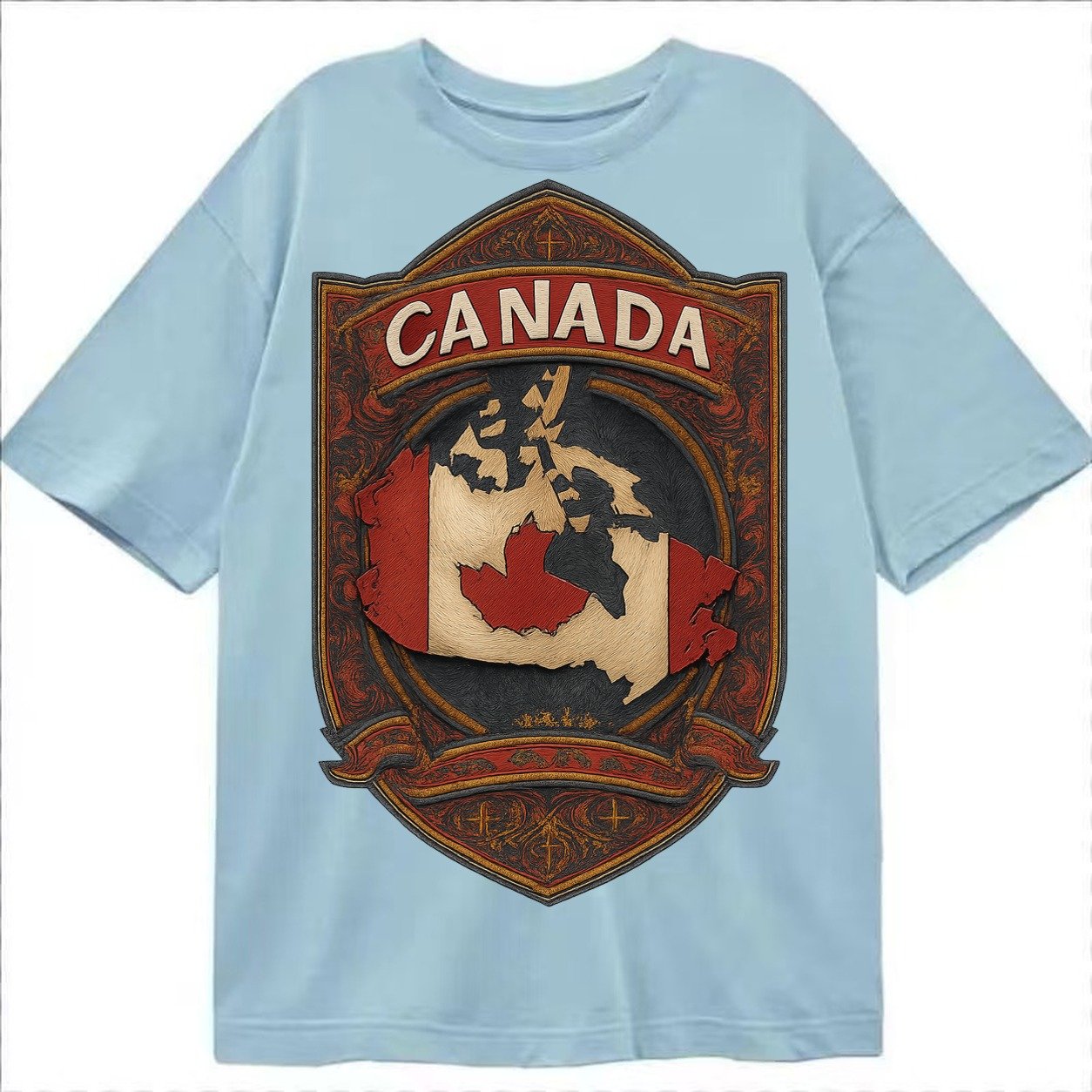 Canada Map Classic T-shirt – Light Blue