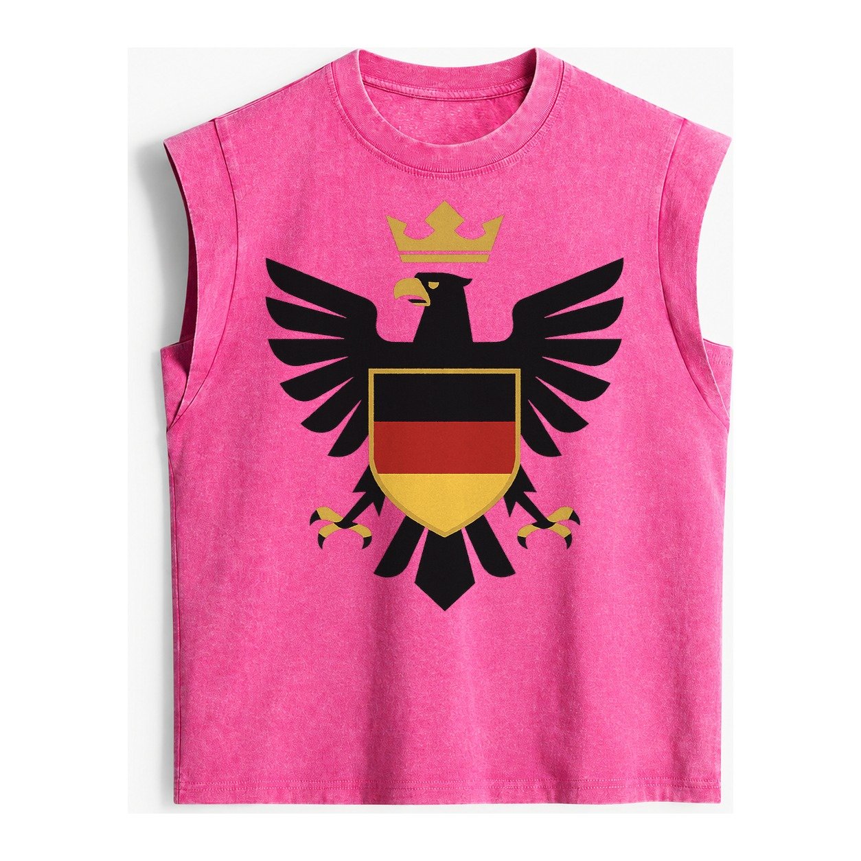 Germany Eagle Emblem Vintage Washed Tank – Pink