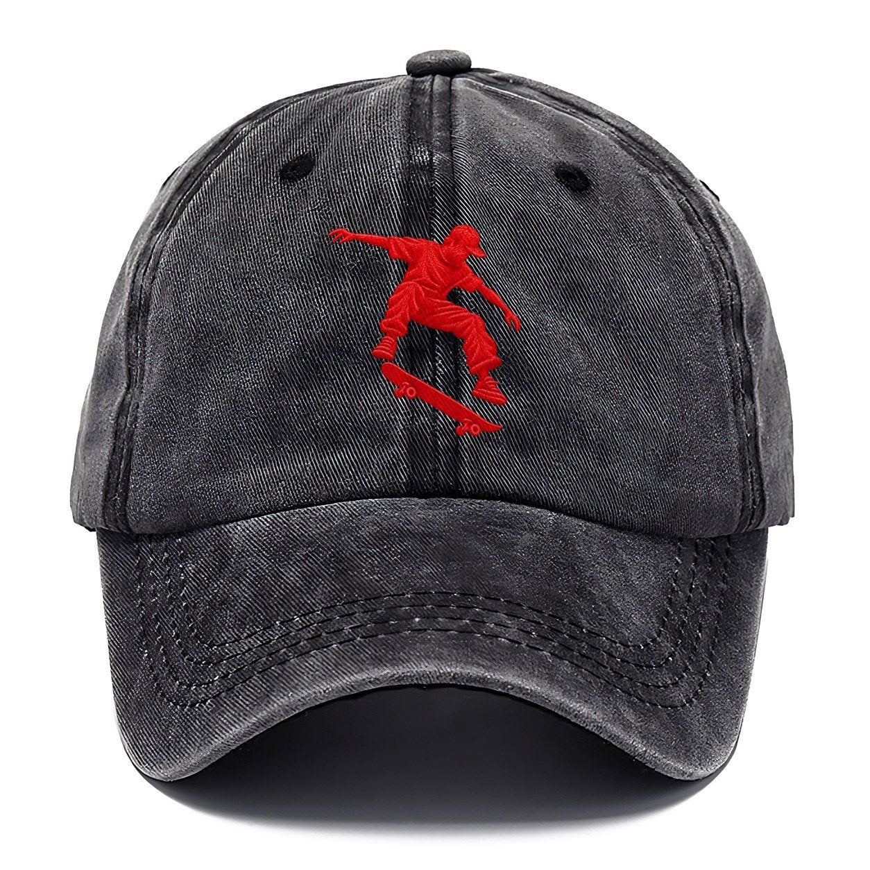 Skateboard Kickflip Catch Micro Motion Mark Classic Cap – Graphite
