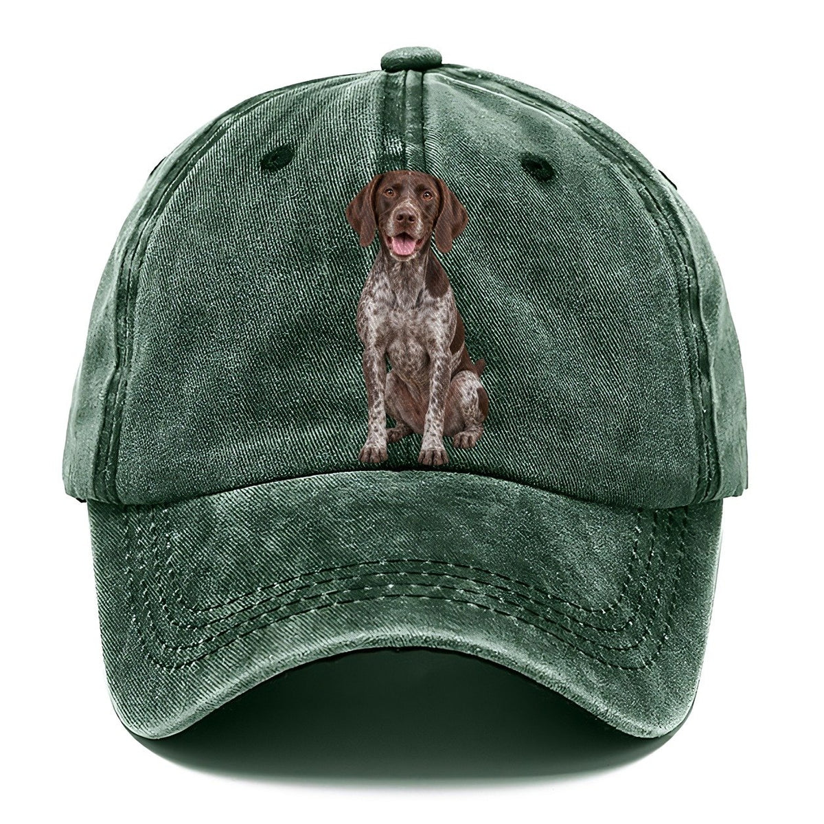 German Shorthaired Pointer Sitting Top Breeds Classic Cap – Forest Mist