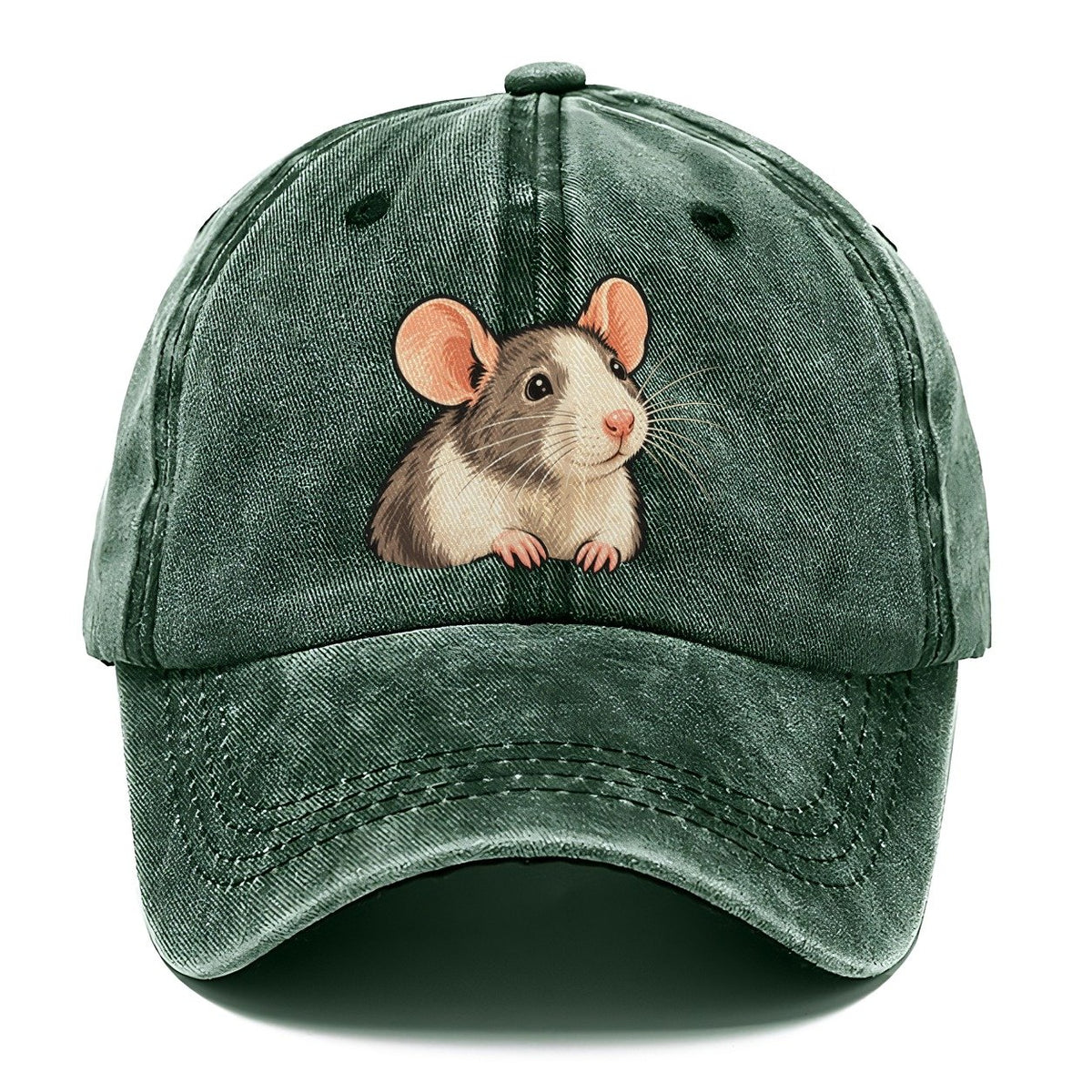 Fancy Rat Bright Nose Small Pet Logos Classic Cap – Forest Mist