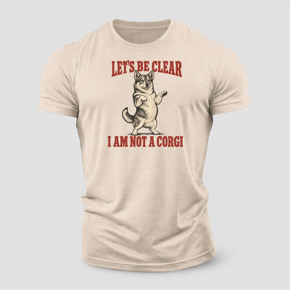 Swedish Vallhund Dog Declarations Cotton T-Shirt – Sand