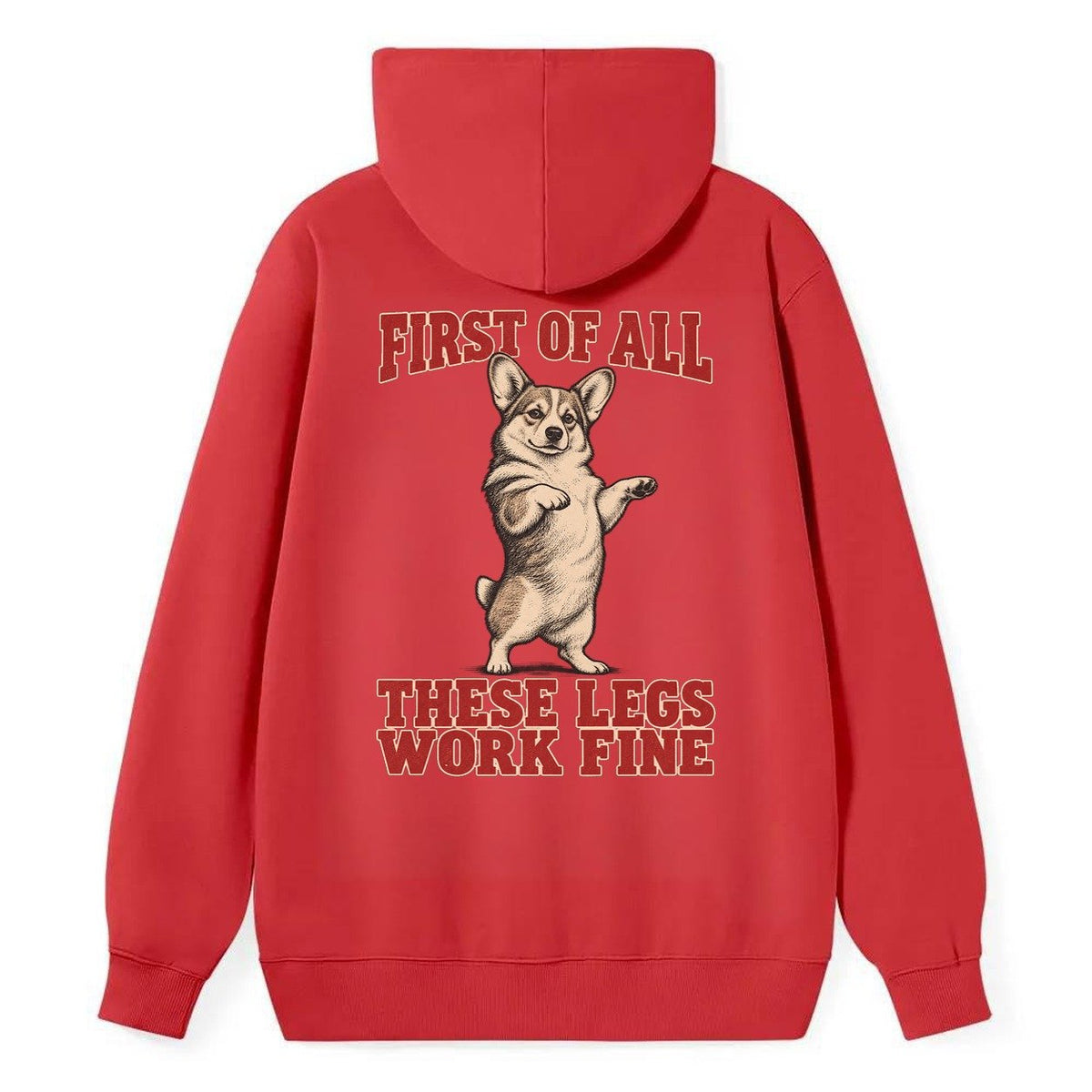 Pembroke Welsh Corgi Dog Declarations Classic Pullover Hoodie – Red