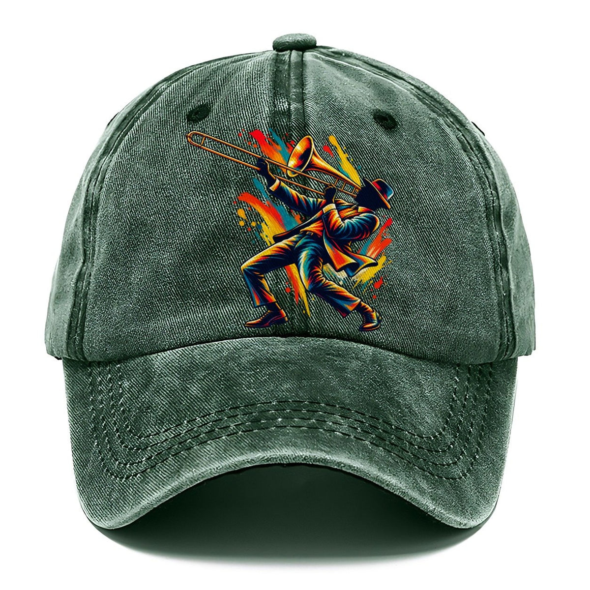 Slide Trombone Player Classic Cap – Forest Mist