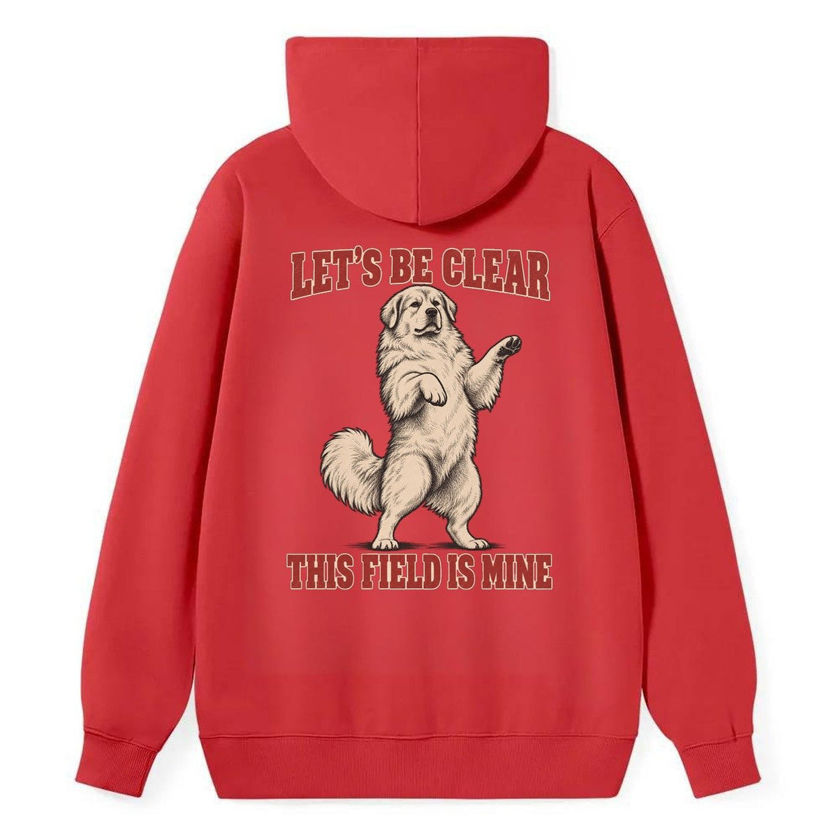 Great Pyrenees Dog Declarations Classic Pullover Hoodie – Red