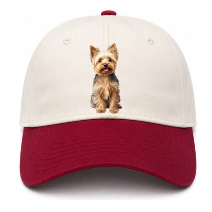 Yorkshire Terrier Dog Two Tone Cap – Red