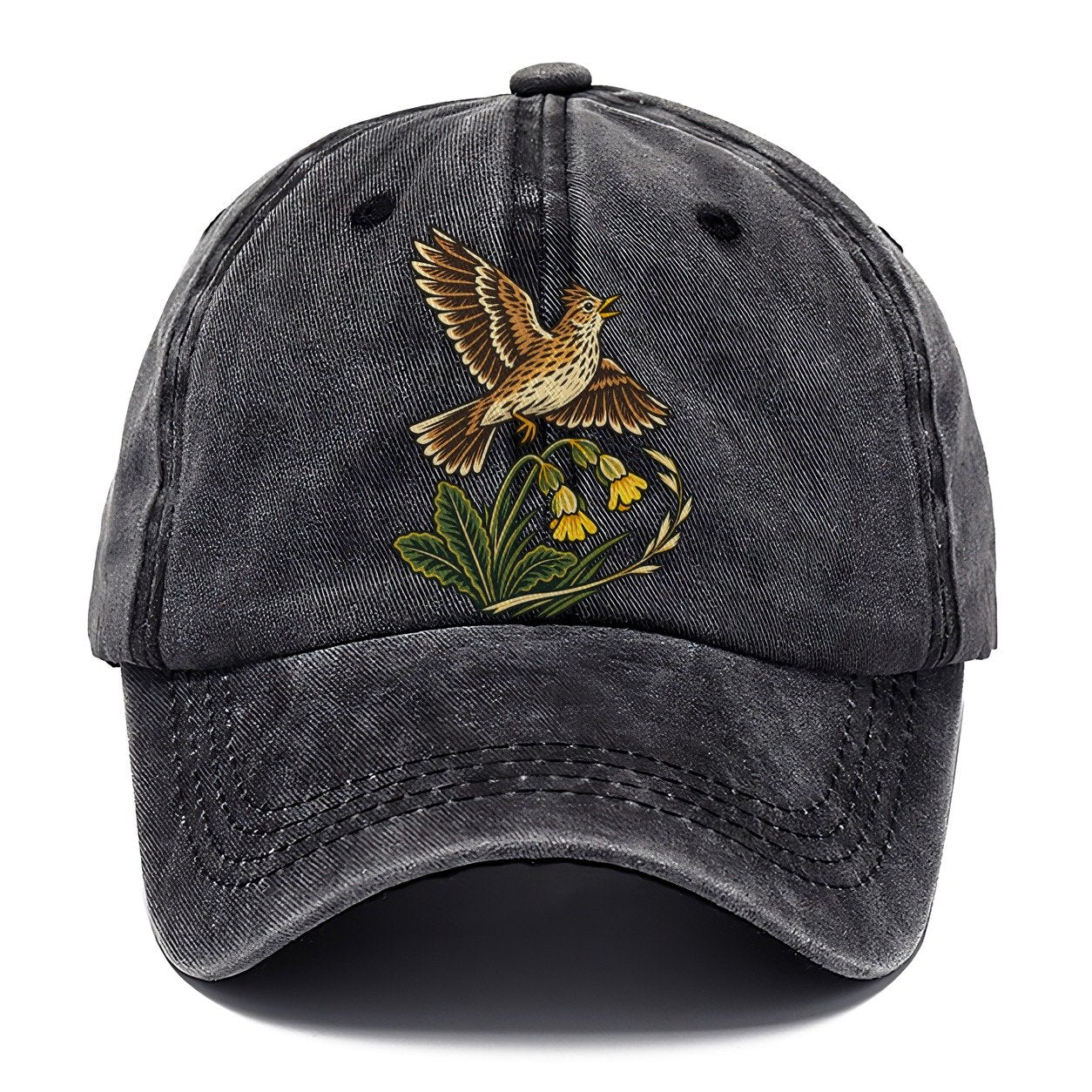South Downs Skylark And Cowslip Uk Culture Heritage Classic Cap – Graphite