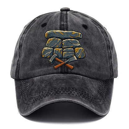 Seven Stone Wall Mason Hammer And Chisel Uk Culture Heritage Classic Cap – Graphite