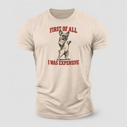 French Bulldog Dog Declarations Cotton T-Shirt – Sand